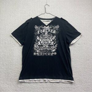 VTG Y2K Moto Gear Men’s Layered T-Shirt Size XL Goth Skater Punk Military Style